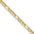 thumbnail image 1 of 14k Yellow Gold 24 Inch 3mm Concave Figaro Chain Necklace Pendant Charm, 1 of 9