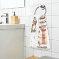 thumbnail image 3 of Yayeee 2 Pack Hand Towels for Bathroom 100% Cotton 16" x 28" Soft Absorbent Kitchen Towel, Holiday Train, 3 of 7