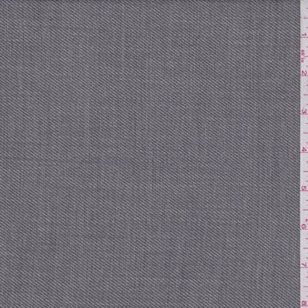- Grey Streaked Wool Blend Suiting, Fabric By the Yard
