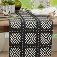 thumbnail image 2 of Fennco Styles Arrow Mud Cloth Design Cotton Table Runner 16" W x 72" L - Black Tribal Printed Table Cover for Home Décor, Everyday Use, Banquets and Special Occasions, 2 of 3