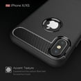 thumbnail image 6 of Screen Protector & Case for iPhone XS ONLY - Tempered Glass 5D Touch Curved Edge Full Cover + Carbon Fiber Slim Fit Cover Reinforced Bumper Combo, 6 of 12