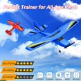 thumbnail image 6 of Bruce&Shark RC Airplane, RC Plane Ready to Fly, Z50 2 Channels 2.4GHz Remote Control Airplane, Easy to Fly RC Glider for Beginner, Blue, 6 of 10