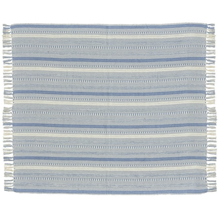 Nourison Life Styles Moroccan Stripes Ocean 50" x 60" Throw Blanket