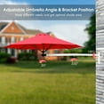 thumbnail image 5 of Costway 8ft Wall-Mounted Umbrella Telescopic Folding Tilt Sun Shade Burgundy, 5 of 11