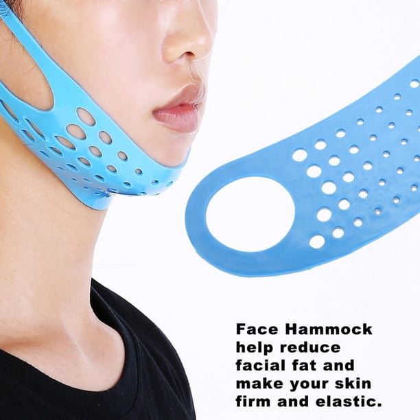 Adelgazante Facial Vendajes de Barbilla Silicona & Labio Entrenador Dispositivo para Ejercicio Músculo,Lifting Face Adelgazar CaraPiel Reafirmante Papada Reductor reducir arrug Saludable Crtynell NO