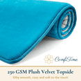 thumbnail image 4 of ComfiTime 2 Piece Bathroom Rugs Set – Thick Memory Foam, Non-Slip Bath Mat, Soft Plush Velvet Top, Ultra Absorbent, Small, Large & Long Rugs for Bathroom Floor, Caribbean Sea, 17*24, 2PCS, 4 of 12