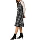 thumbnail image 4 of Vestido Vintage a Cuadros INSPIRE CHIC para Mujeres con Volantes, Sin Mangas, Cintura Ajustable, Corte A, Pinafore, Vestidos en S Negro y Blanco, 4 of 5
