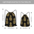 thumbnail image 4 of XMXT Unisex Drawstring Backpack for Women Men, Golden Fruits Pineapple Waterproof Gym Bag String Bags for Shopping Sport Travel, m, 4 of 8