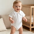 thumbnail image 2 of Odeerbi Niños Niñas Tenis Bodysuit Lindo Bordado Manga Corta Cuello Algodón Golf Bodysuits, 2 of 7