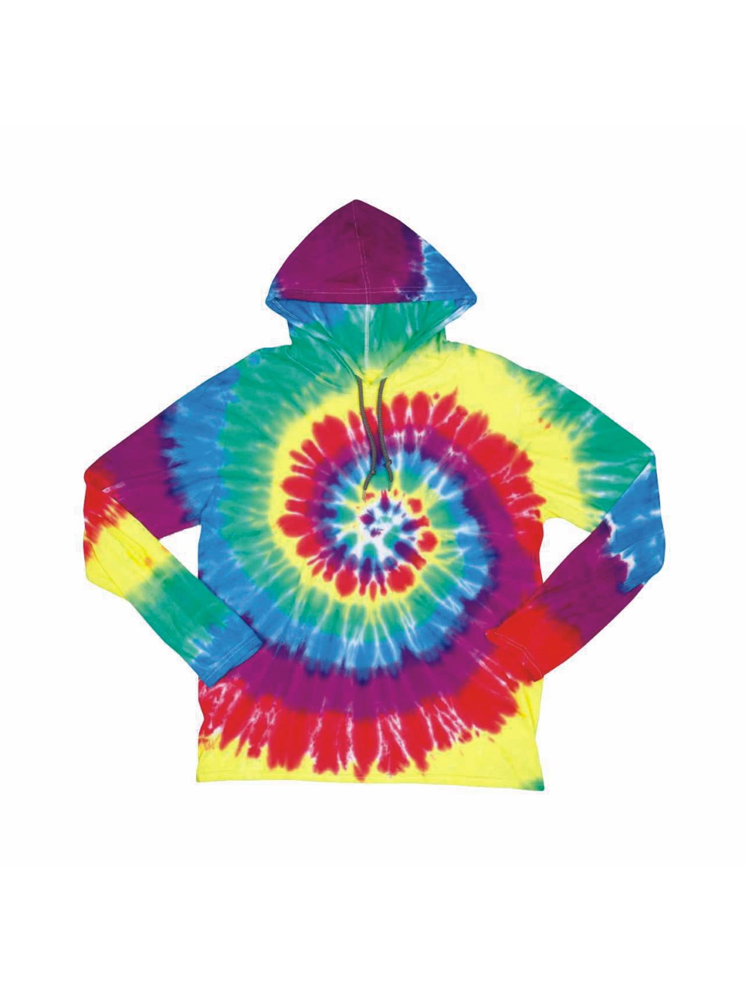Dyenomite Lightweight Tie-Dye Hooded T-Shirt Hoodie