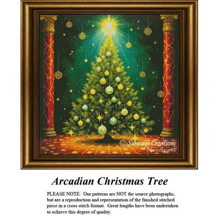 Christmas Cross Stitch Patterns | Arcadian Christmas Tree (Pattern Only You Provide The Floss and Fabric) Christmas Cross Stitch Patterns | Arcadian Christmas Tree (Pattern Only You Provide The Floss and Fabric)
