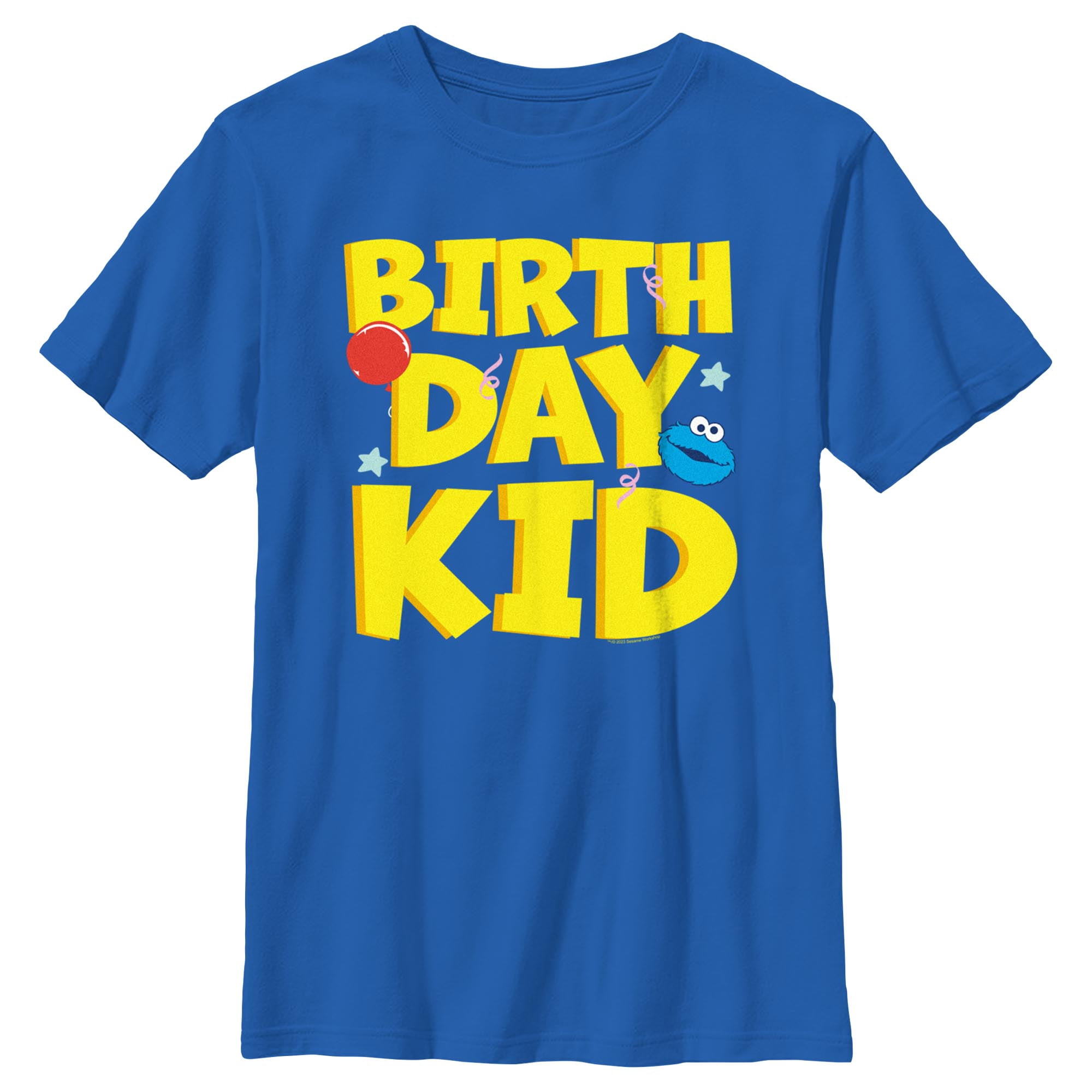Boy's Sesame Street Cookie Monster Birthday Kid Graphic T-Shirt