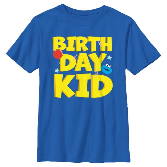 Boy's Sesame Street Cookie Monster Birthday Kid Graphic T-Shirt