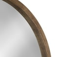 Kate and Laurel Hutton Round Decorative Wood Frame Wall Mirror, 30 Inch