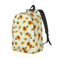 thumbnail image 2 of Yiaed Vintage White Polka Dot Sunflower Print Backpack, Premium Laptop Backpack, Travel Backpack for Women, Lightweight Backpacks, Comfortable Back Pack-Small, 2 of 5