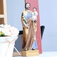 thumbnail image 4 of ziyahi Saint Joseph with Child Jesus 8" H Resin Colored Religious Statue Gift, 4 of 8