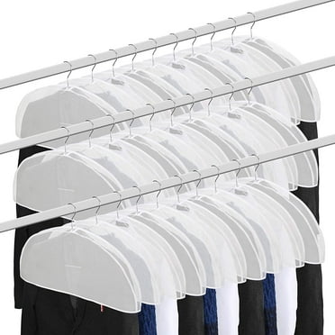 Casewin 10 Pack Shoulder Covers Clothes Suit Protectors Breathable Garment Dust Covers Hanger for Suit, Coats, Jackets, Dress Closet Storage
