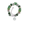 thumbnail image 2 of 12mm Crystal Rivoli - Clear Green Christmas Bead Bracelet, 2 of 4