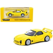 Mazda RX-7 (FD3S) Mazdaspeed A-Spec RHD Competition Yellow Mica "Global64" Series 1/64 Diecast Model Car by Tarmac Works