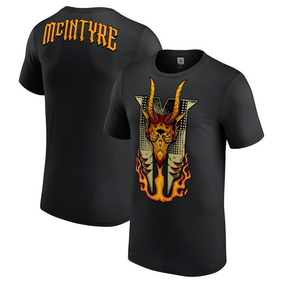 WWE Drew McIntyre Dragon Flames T-Shirt Black