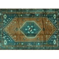 thumbnail image 1 of Ahgly Company Machine Washable Indoor Rectangle Persian Turquoise Blue Traditional Area Rugs, 2' x 4', 1 of 4