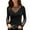 Black, variant on Long Sleeve Womens T Shirts High Neck Casual Black Top Solid Cut Out T-Shirts Womens Work Tops