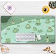 thumbnail image 6 of Kawaii Frogs Desk Mat Green Mouse Pad Cute Mousepad XXL Large Extended Gaming Pond Anime Frog Desk Pad 31.5x15.75 in, Japan/Korean Aesthetic Keyboard Mouse Mat for Girl Women Office Accessories, 6 of 7