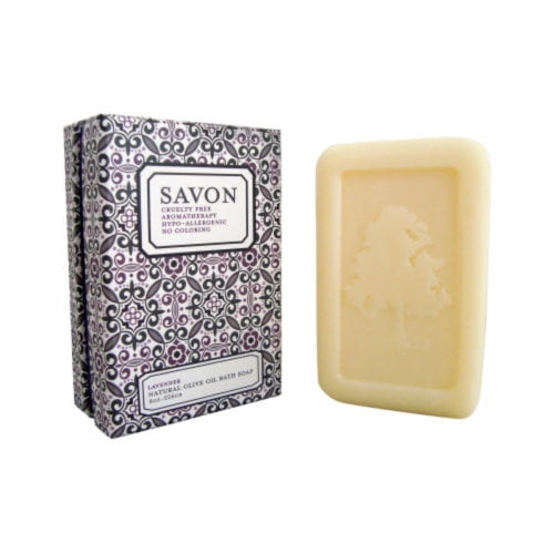 Olivia Care Savon All Natural Olive Oil Bath Soap Lavender, 8 Oz
