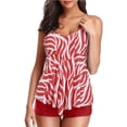 thumbnail image 2 of Trajes de baño Tankini para mujer Top Tankini con volantes en capas y pantalones cortos Trajes de baño de dos piezas Adepaton HMHZ323-9, 2 of 5