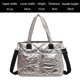 thumbnail image 4 of Bolso de mano acolchado para mujer, bolso de mano a cuadros de lujo, bolso acolchado, bolso de hombro acolchado de algodón ligero para invierno, 4 of 6