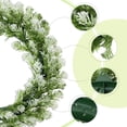 thumbnail image 2 of Unique Bargains Artificial Flower Wreaths Farmhouse Wreath Home Decoration Garland White, 2 of 7