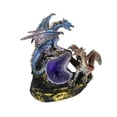 thumbnail image 2 of Blue and Burgundy Battle Dragons Gothic Color Changing LED Geode Statue, 2 of 5