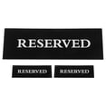thumbnail image 1 of KAKOWELY 3 Pcs Panneaux Réservés Noirs pour Tables Restaurant Accessoires Réservés Panneaux de Réservation Acrylique Réutilisables Panneau de Table en Forme de V Panneau de Sol Réservé Bureau, 1 of 5