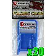 Angle View: Package Deal - 20 Blue Folding Chairs Toy Wrestling Action Figure Accessories