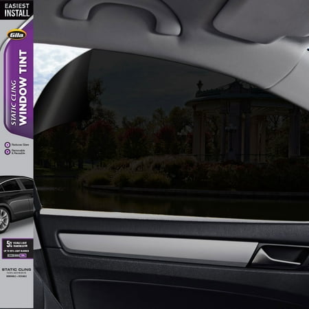 Gila® Static Cling 5% VLT Automotive Window Tint DIY Easy Install Glare Control Privacy 2ft x 6.5ft (24in x (Best Place To Get My Windows Tinted)