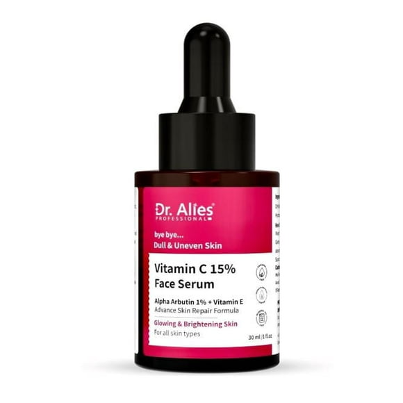 Dr. Alies Professional Sérum à la Vitamine C 15 % / Éclaircissant pour la Peau / Taches Brunes / Éclat de la Peau Sérum pour le Visage (30 ml)