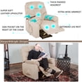 thumbnail image 5 of Electric Recliner Chair, Heavy Duty Power Lift Recliners for Elderly Wide Seat, 330 lb Capacity Bedroom Chair with Side Pockets, Remote Control, Modern Reclining Office Chair, Beige, Q17919, 5 of 9