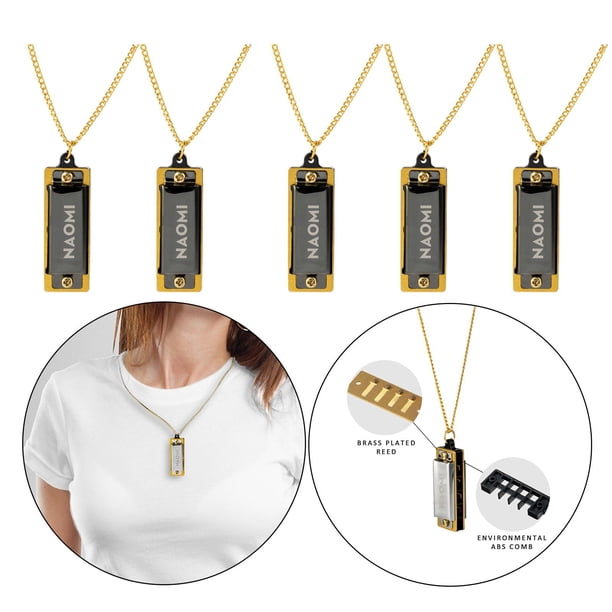 Creative Necklace Mouth Organ Pendant Mini Harmonica for Birthday Gifts He Qiyong unisex