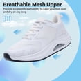 thumbnail image 4 of Z ZARPION Women Arch Support Walking Shoes Plantar Fasciitis Pain Relief Orthotic Casual Sneakers White Size 9.5, 4 of 9