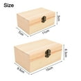 thumbnail image 2 of Dleadar Pine Wooden Jewelry Box Buckle Flip Storage Box Postcard Storage Box Dustproof Home Decor, 2 of 10