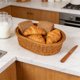 thumbnail image 5 of CaiYueKe Plastic Woven Storage Basket Tray for Kitchen Fruit Vegetables Snacks Candy Bread Organization Multi Functional Home Decor Imitation Vines Rattan Style, 5 of 7