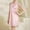Pink, variant on BRGZLK Nightgown for Women Loose Sleepwear V Neck Pajama Dress Soft Nightshirt Sleeveless Nightdress Chemise Black S