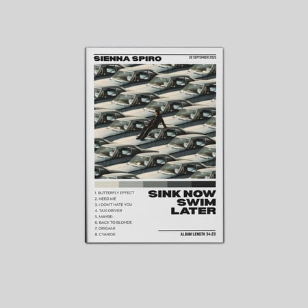 Sienna Spiro Sink Now Swim Later Poster Album Cover Decor Size 24''x36'' The Orange Shop