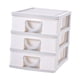 thumbnail image 2 of Caja de almacenamiento de escritorio de 3 niveles, organizador de artículos diversos, multifunción, ahorra espacio en el escritorio. Gris, 2 of 9