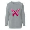 thumbnail image 6 of Ounisa Breast Cancer Awareness Sweatshirt for Women Breast Cancer Crew Neck Long Sleeve Shirt Pink Ribbon Graphic Sweatshirt, 6 of 6