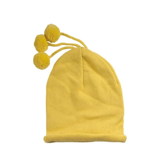 WINTER KNIT BEANIE STRING LIGHT - Yellow