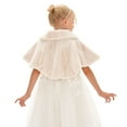 thumbnail image 4 of Quaouag Flower Girl Cozy Faux Fur Bolero Shrug Shawl Wraps Princess Cape, 4 of 4
