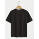thumbnail image 2 of Women's Cute Cat Graphic Tee - Casual Short Sleeve Round Neck T-Shirt with "Llegue tarde" Print, Black Polyester Blend for Spring/Summer/Fall, 2 of 5