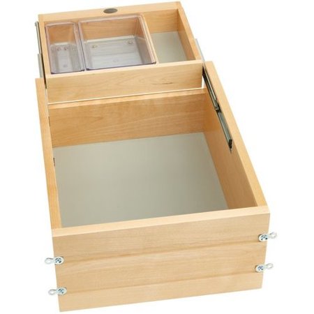 Rev A Shelf 18 Inch Vanity Half Tiered Drawer With Soft Close