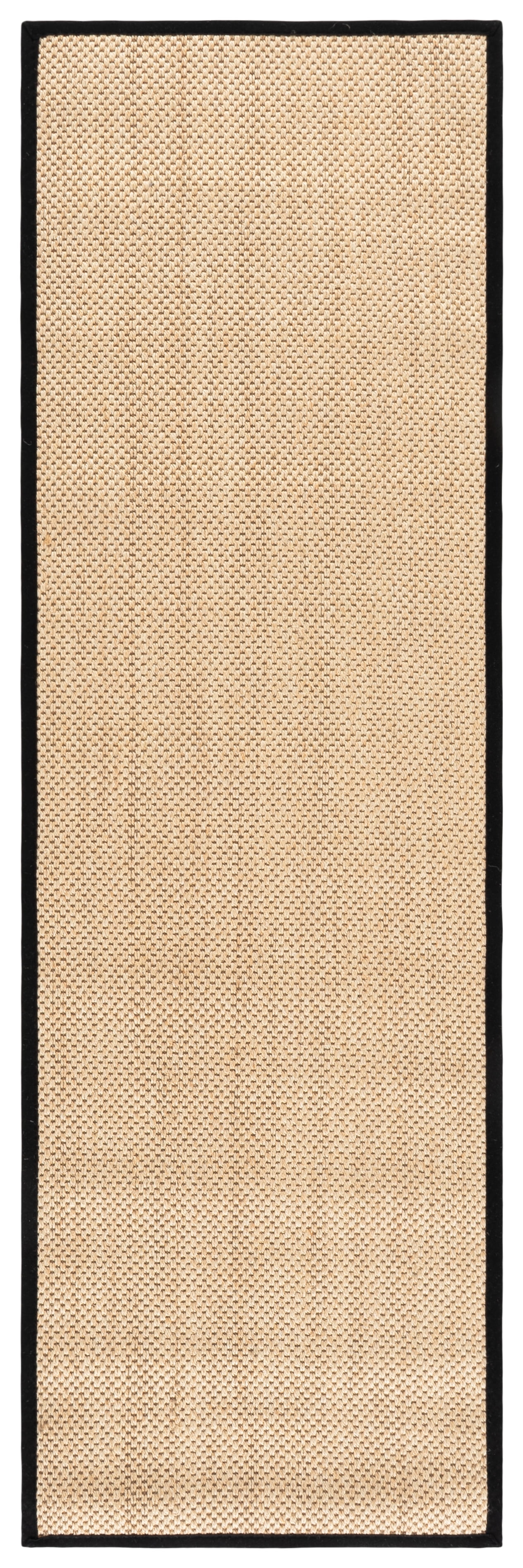 Safavieh Natural Fiber Jovana Solid Runner Rug, Maize/Black, 2'6" x 8'
